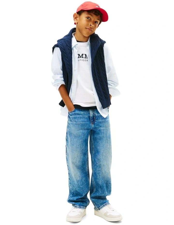 All Over Print Shirt (8-16 Years) in Blue image 4