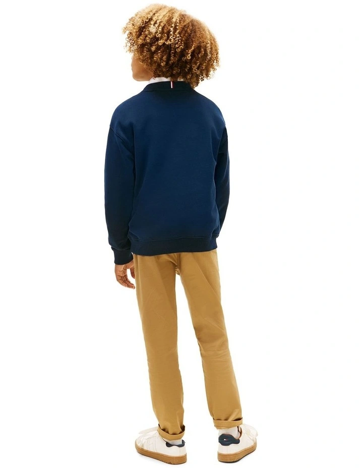 Brushed Fleece Logo Sweatshirt (8-16 Years) in Blue image 2