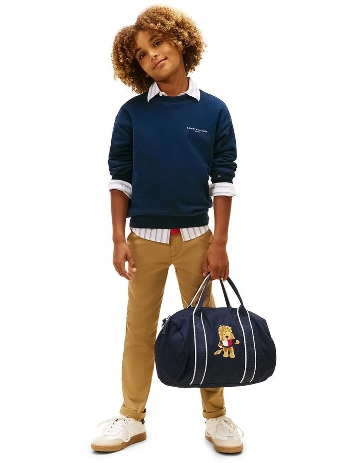 Brushed Fleece Logo Sweatshirt (8-16 Years) in Blue image 4