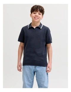 Breeze Knit Polo in Navy