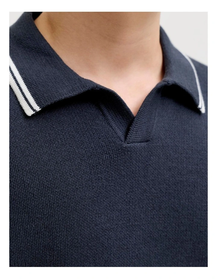 Breeze Knit Polo in Navy image 3