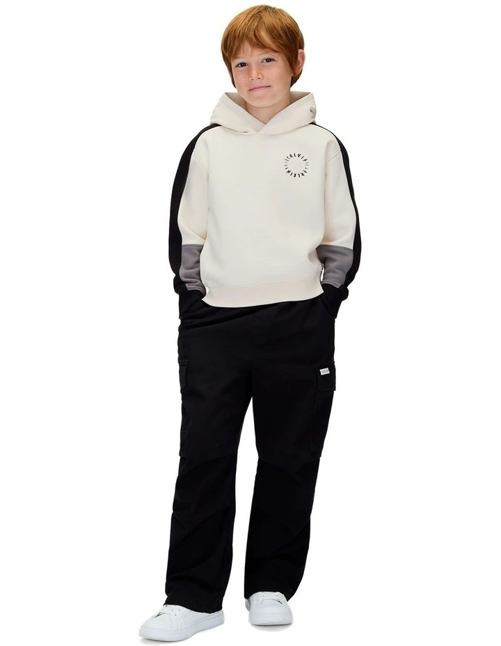 Brushed Fleece Hoodie (8-16 Years) in Whitecap Gray image 1