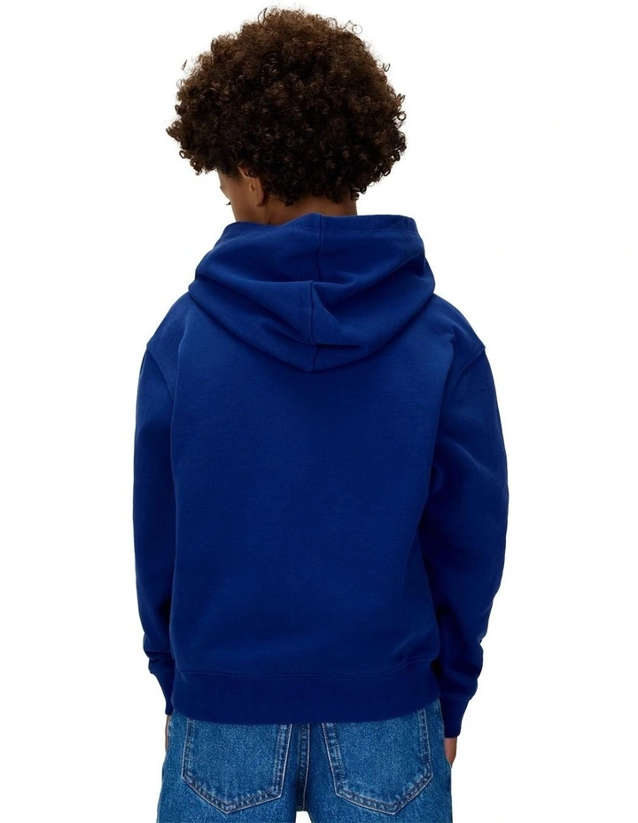 Colour Logo Graphic Terry Hoodie (8-16 Years) in Bold Blue image 2