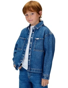 Denim Overshirt (8-16 Years) in Stone City Blue