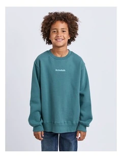 Influence Crew Jumper in Green