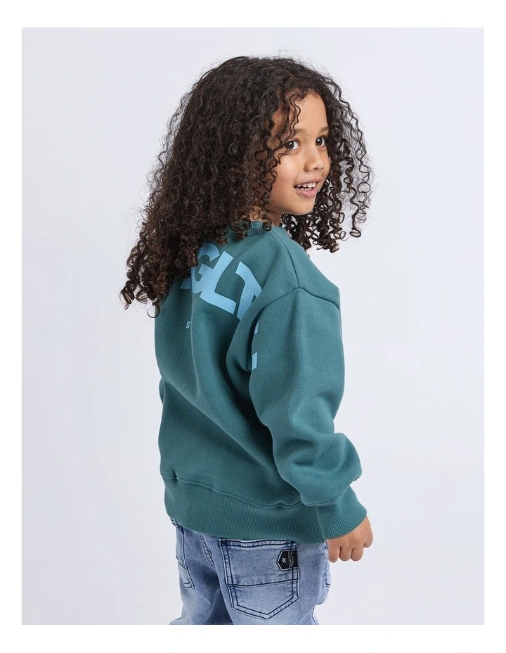 Influence Crew Jumper in Forest (3-7 Years) image 2