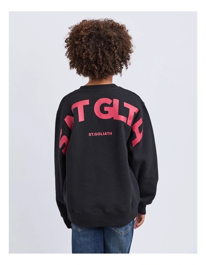 Influence Crew Jumper in Black image 2