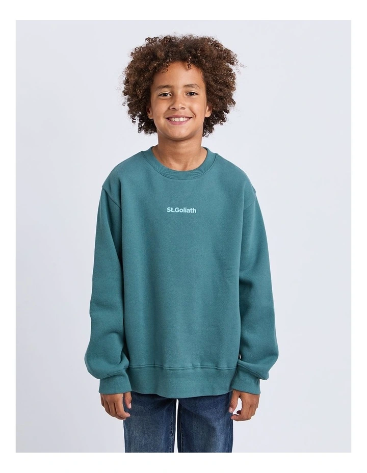 Influence Crew Neck Sweartshirt in Forrest image 1