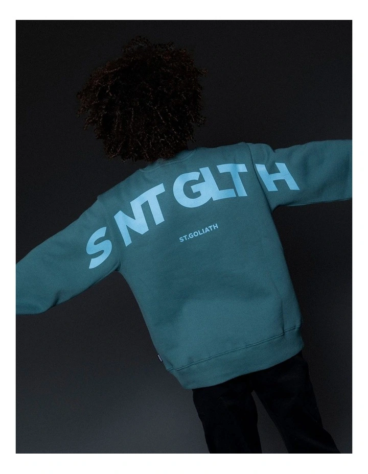 Influence Crew Neck Sweartshirt in Forrest image 2