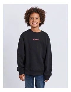 Influence Crew Neck Sweartshirt in Black