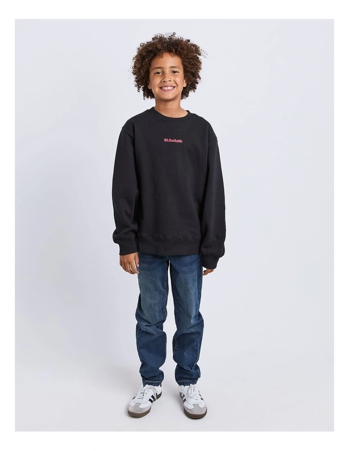 Influence Crew Neck Sweartshirt in Black image 4