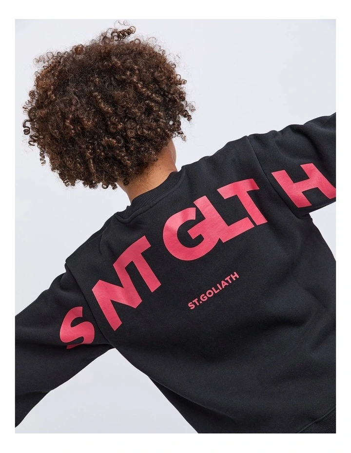 Influence Crew Neck Sweartshirt in Black image 5