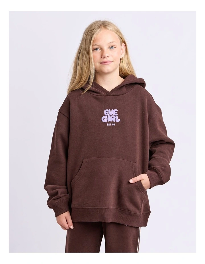Sports Club Hoodie (8-16 Years) in Chocolate image 1