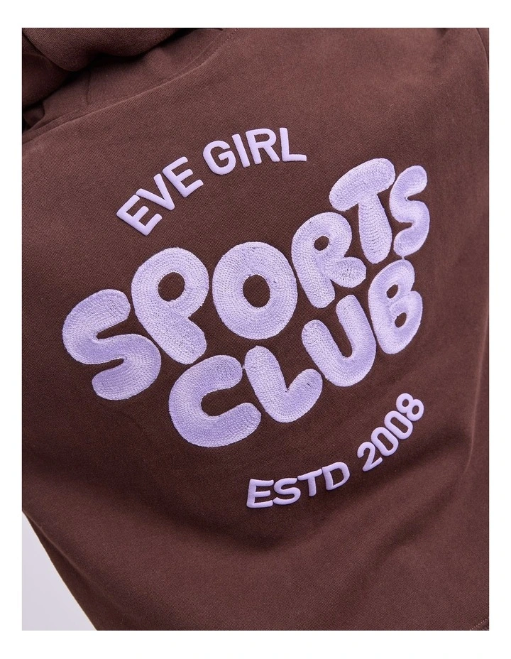 Sports Club Hoodie (8-16 Years) in Chocolate image 4