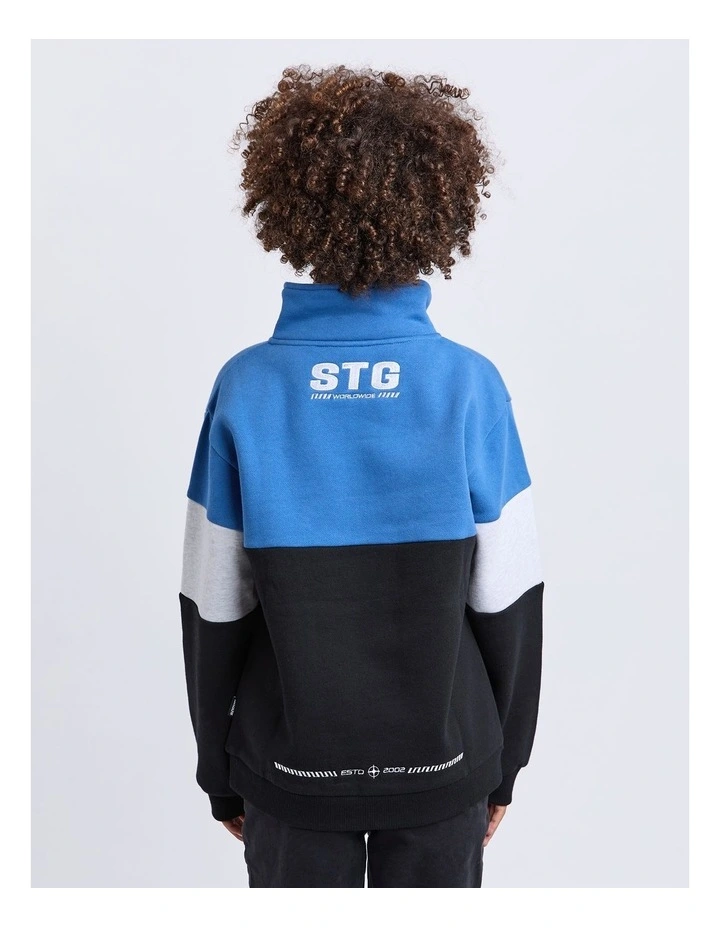 Fracture Quarter Zip Sweater in Multicoloured image 3