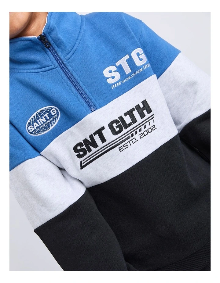 Fracture Quarter Zip Sweater in Multicoloured image 5