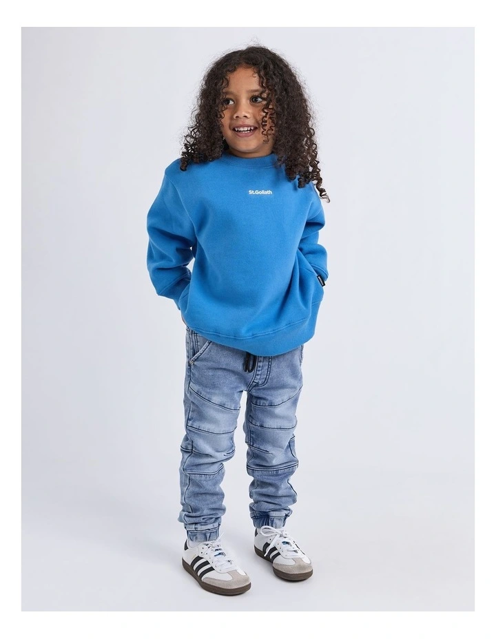 Influence Crew Sweatshirt in Blue image 3