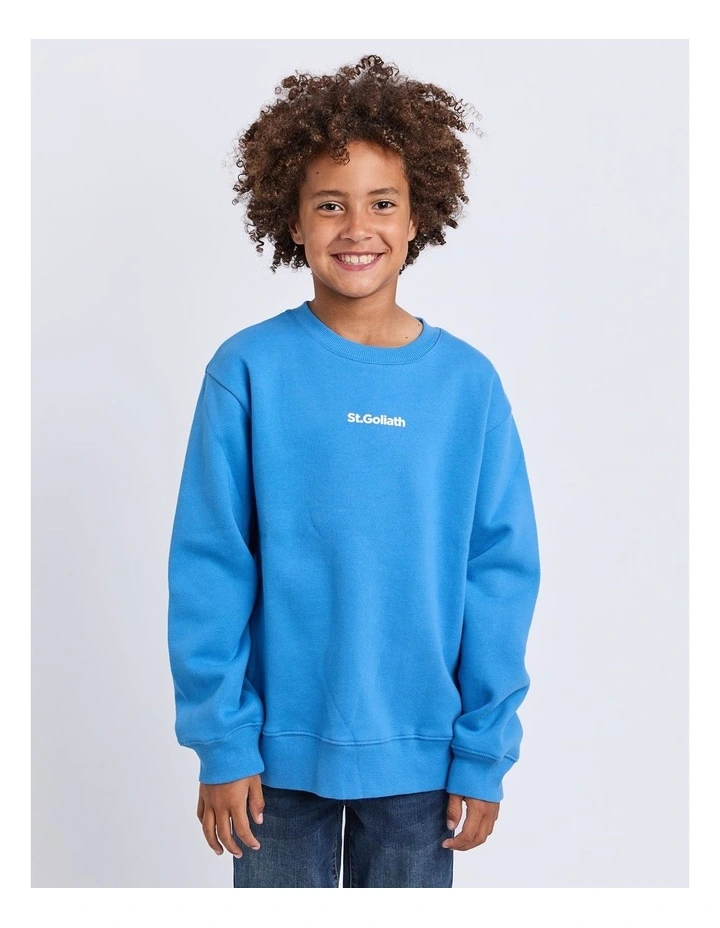 Influence Crew Neck Sweartshirt in Blue image 1