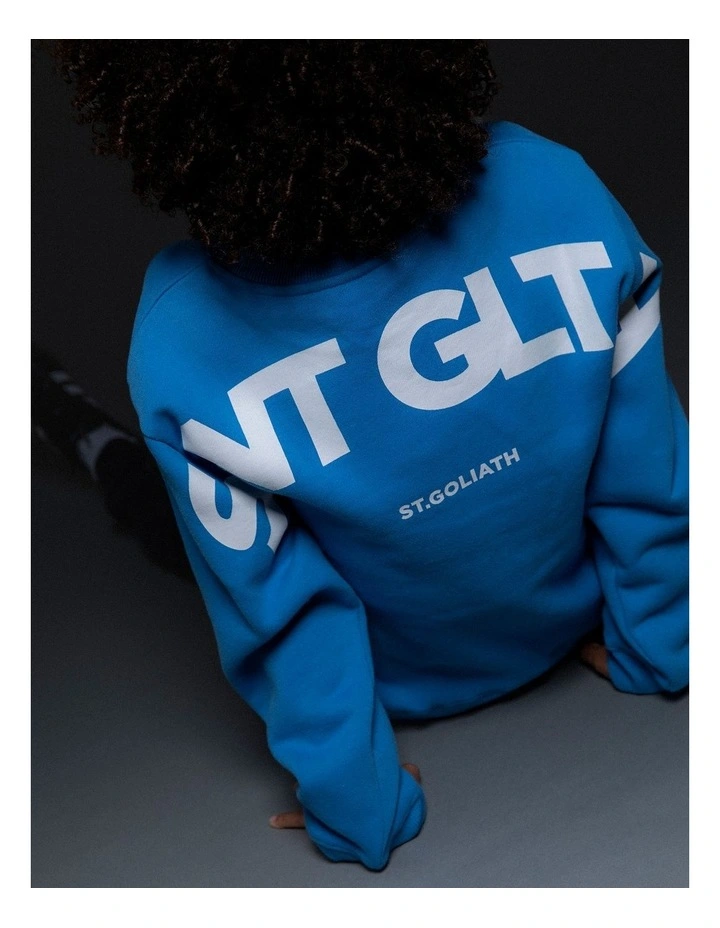 Influence Crew Neck Sweartshirt in Blue image 2