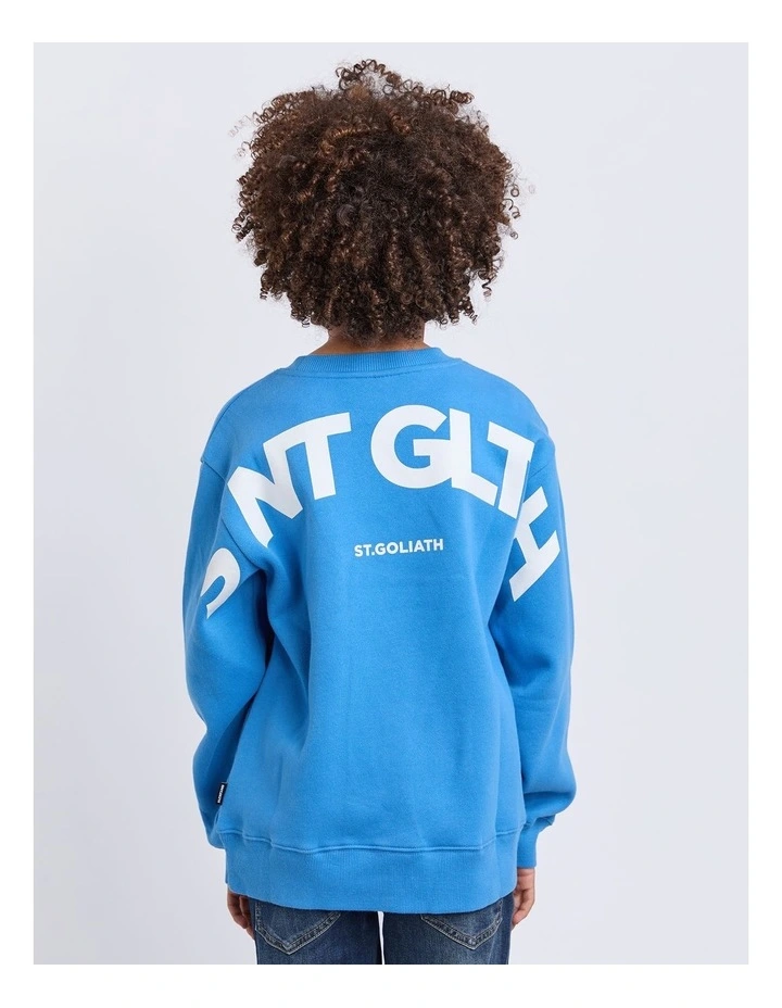 Influence Crew Neck Sweartshirt in Blue image 3