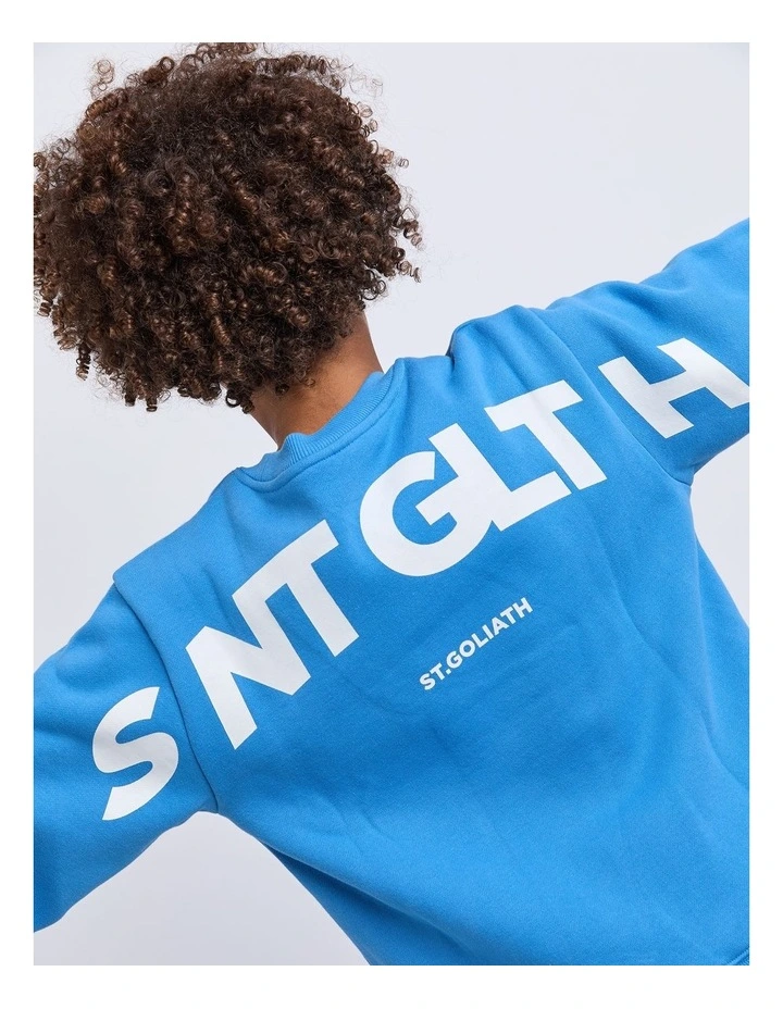 Influence Crew Neck Sweartshirt in Blue image 5