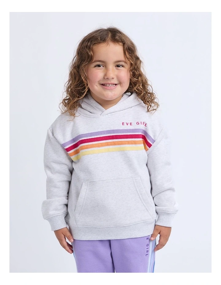 Retro Hoodie (3-7 Years) in Grey Marle image 1