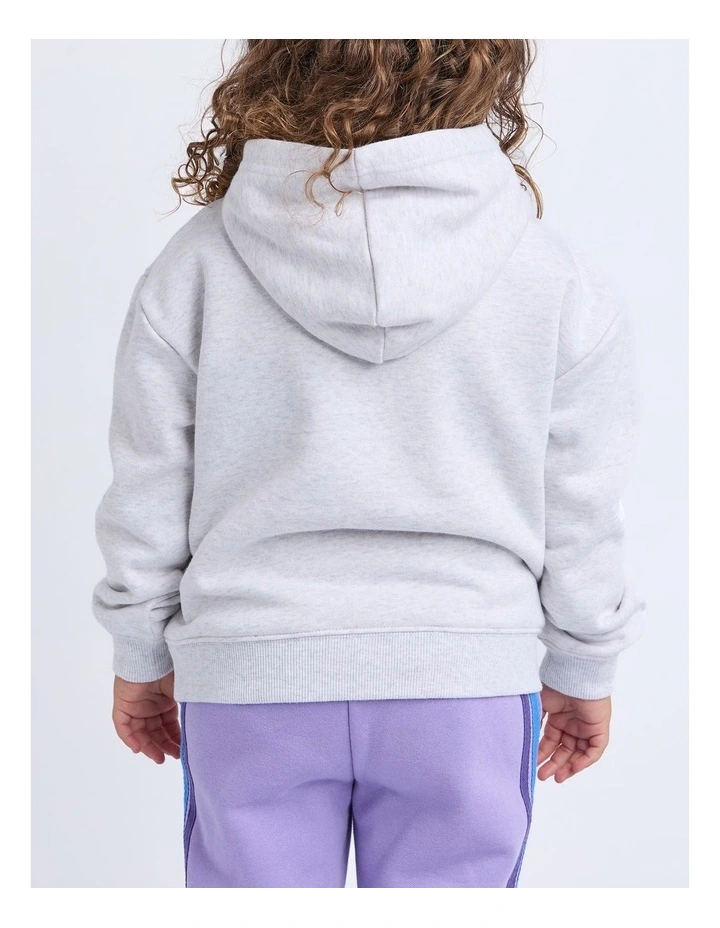 Retro Hoodie (3-7 Years) in Grey Marle image 3