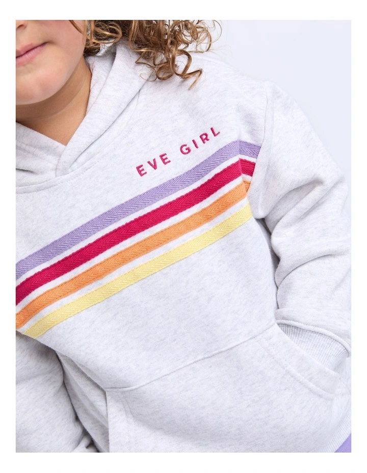 Retro Hoodie (3-7 Years) in Grey Marle image 5