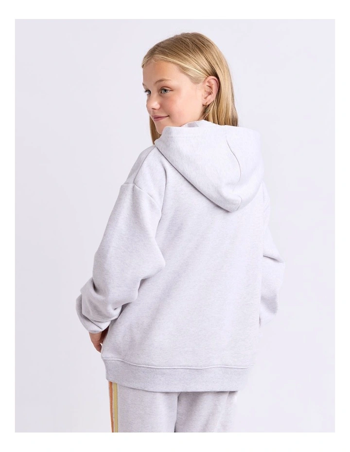 Retro Hoodie (8-16 Years) in Grey Marle image 3