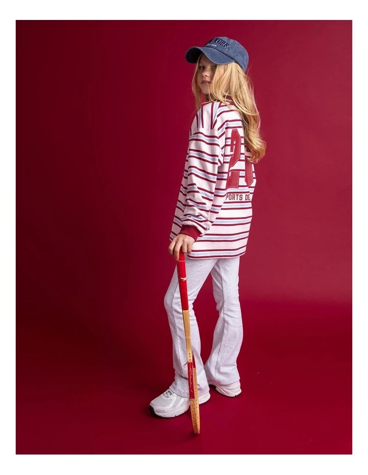 Hailey Rugby Jumper (8-16 Years) in Pale Pink image 2