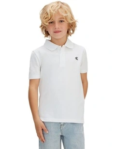 Cotton Stretch Polo Shirt (8-16 Years) in White