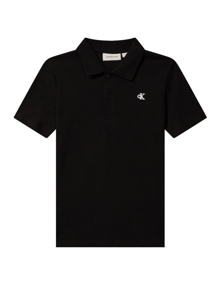 Cotton Stretch Polo Shirt (8-16 Years) in Black image 5