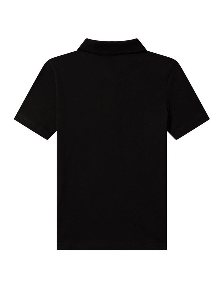 Cotton Stretch Polo Shirt (8-16 Years) in Black image 6