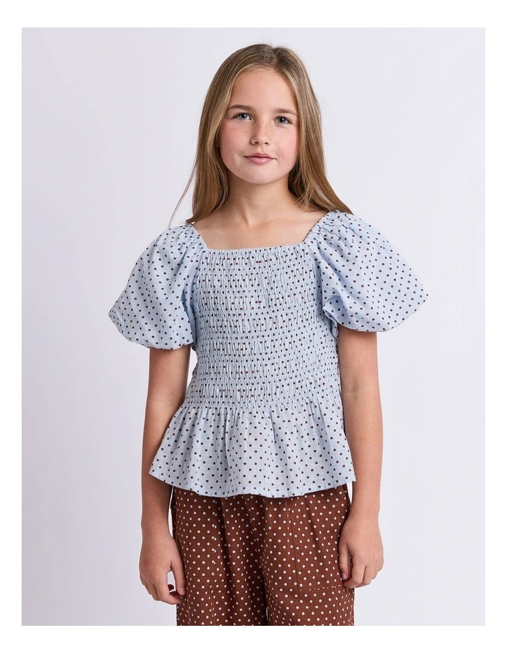 Bobbi Top (8-16 Years) in Light Blue image 1