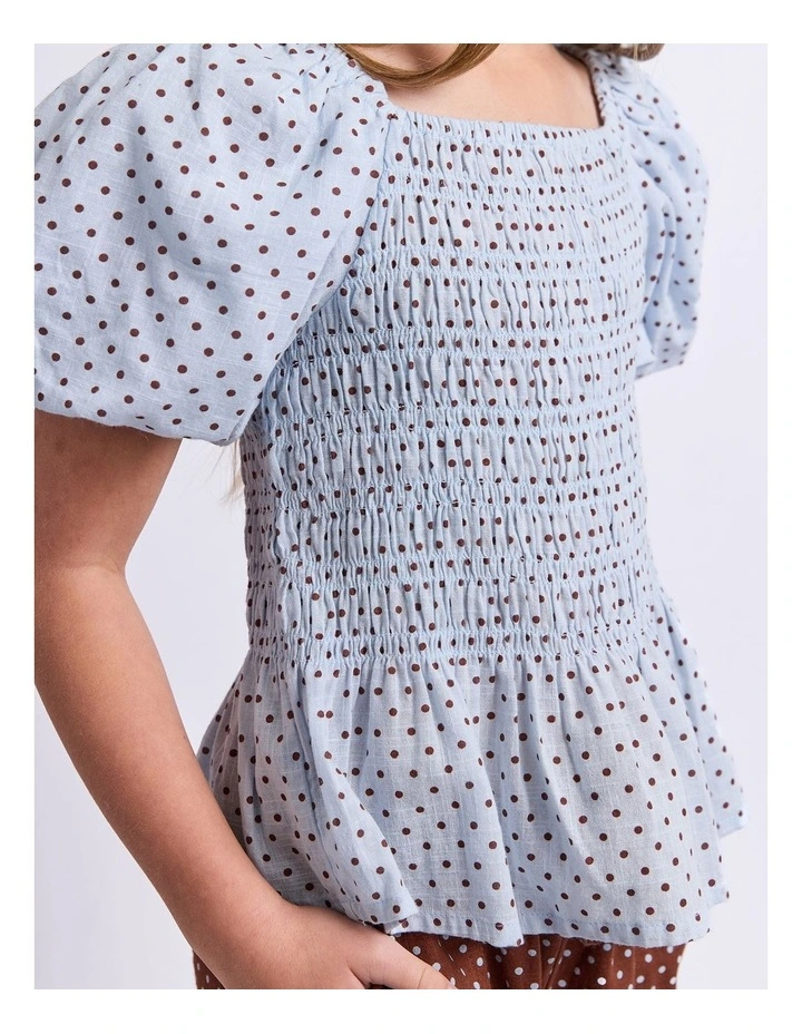 Bobbi Top (8-16 Years) in Light Blue image 6