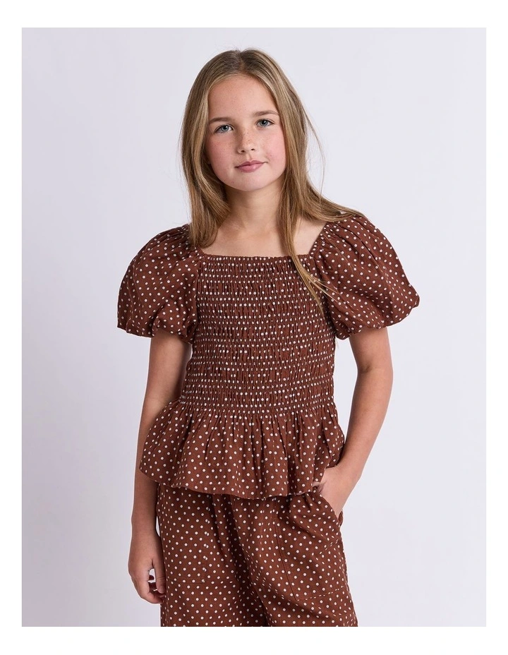 Bobbi Top (8-16 Years) in Chocolate image 1