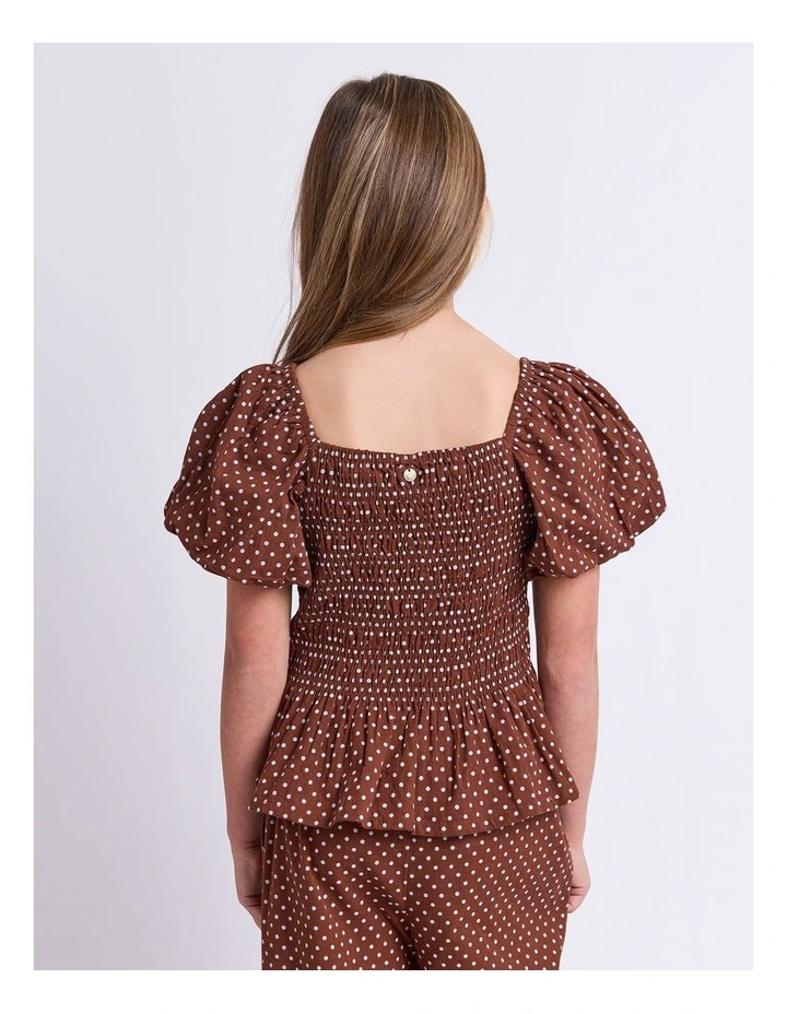 Bobbi Top (8-16 Years) in Chocolate image 2