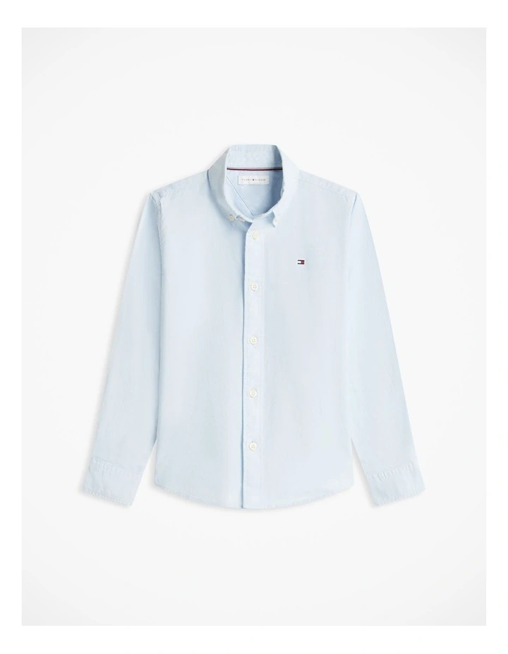 Boys Essential Oxford Shirt (8-16 Years) in Blue image 5