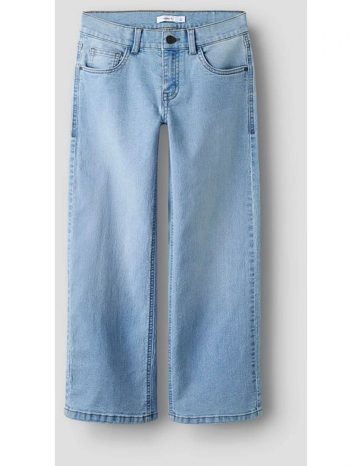 Rose Wide Leg Jeans in Light Blue Denim image 1