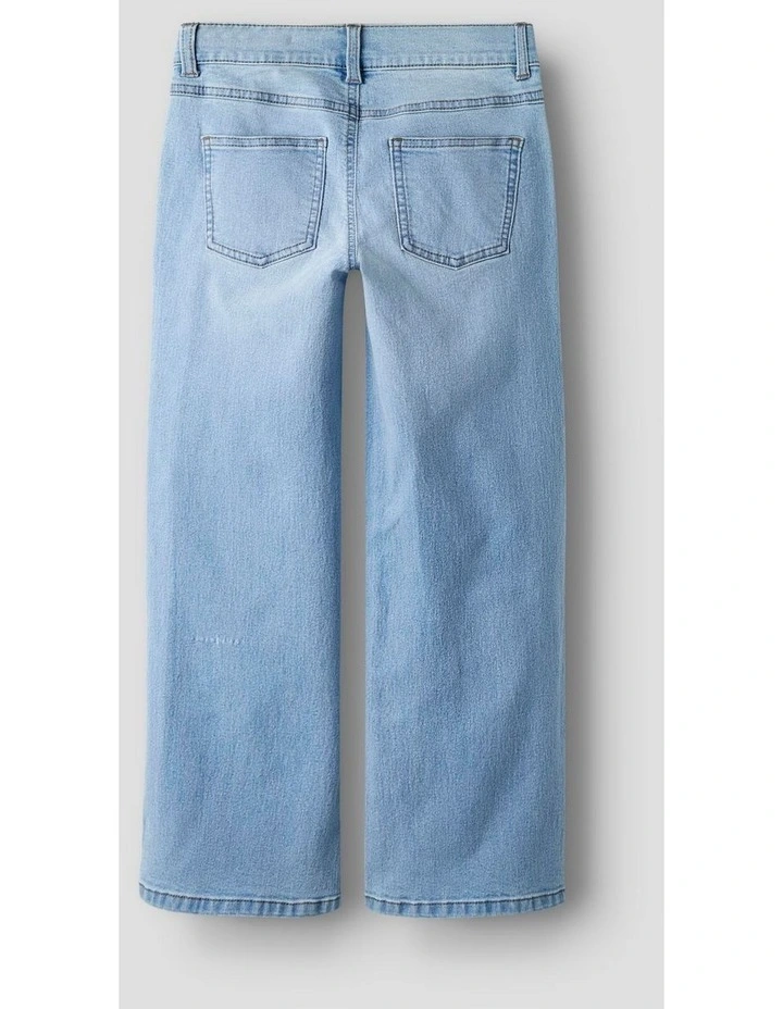 Rose Wide Leg Jeans in Light Blue Denim image 3