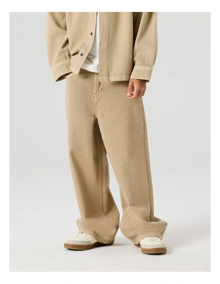 Ben Skater Twill Pants in Beige image 1
