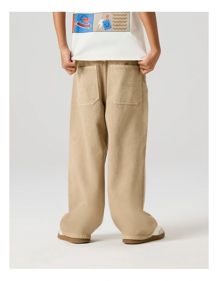 Ben Skater Twill Pants in Beige image 2