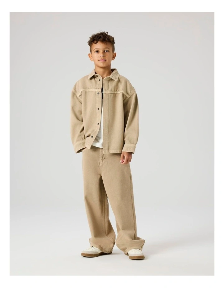 Ben Skater Twill Pants in Beige image 3
