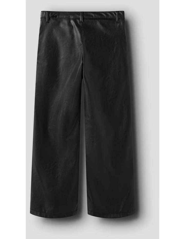 Rockana Faux Wide Pants in Black image 2