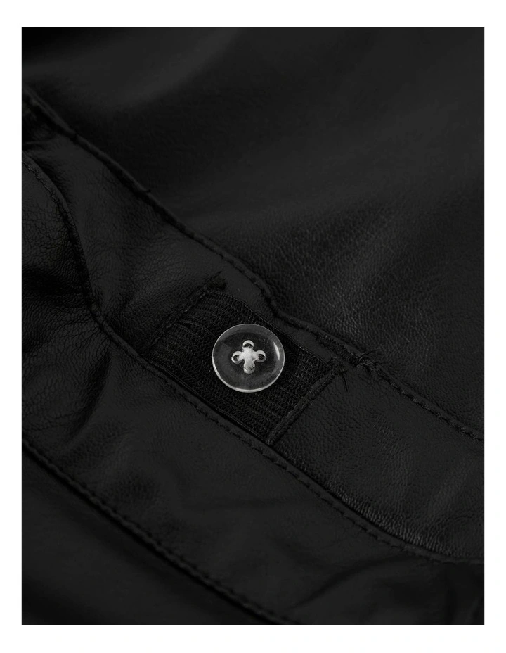 Rockana Faux Wide Pants in Black image 3