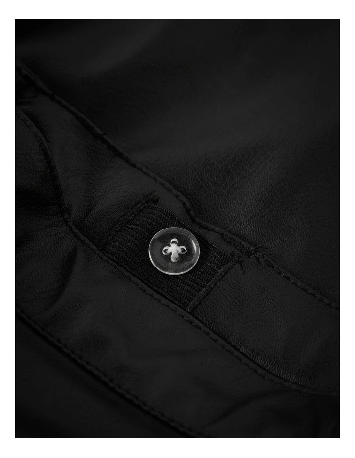 Rockana Faux Wide Pants in Black image 4