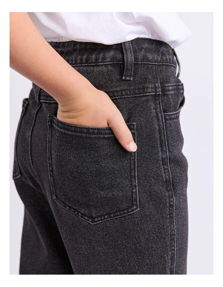 Gia High Rise Jean (8 - 16 Years) in Washed Black image 4