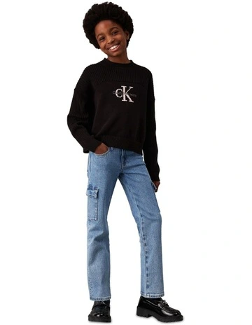 GIRLS 8-16 Mr Straight in Salt Blue Cf Denim