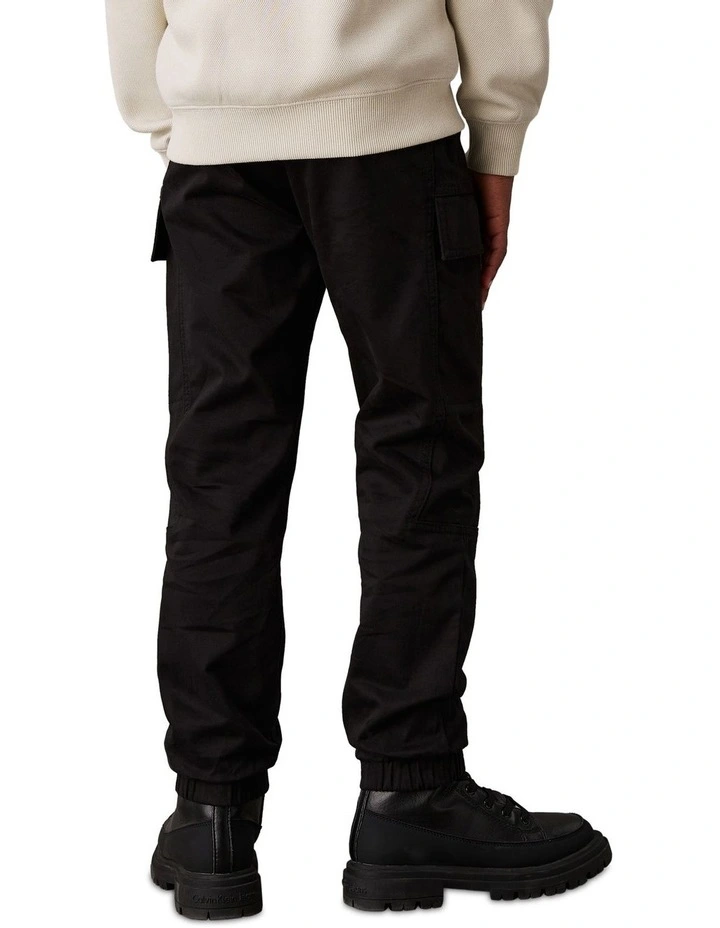 Woven Cargo Pants in Black image 2