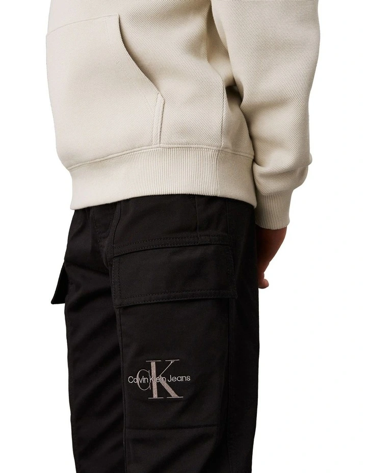 Woven Cargo Pants in Black image 4